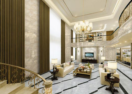 客廳墻面用瓷磚鋪貼，再也不發愁清潔問題了！